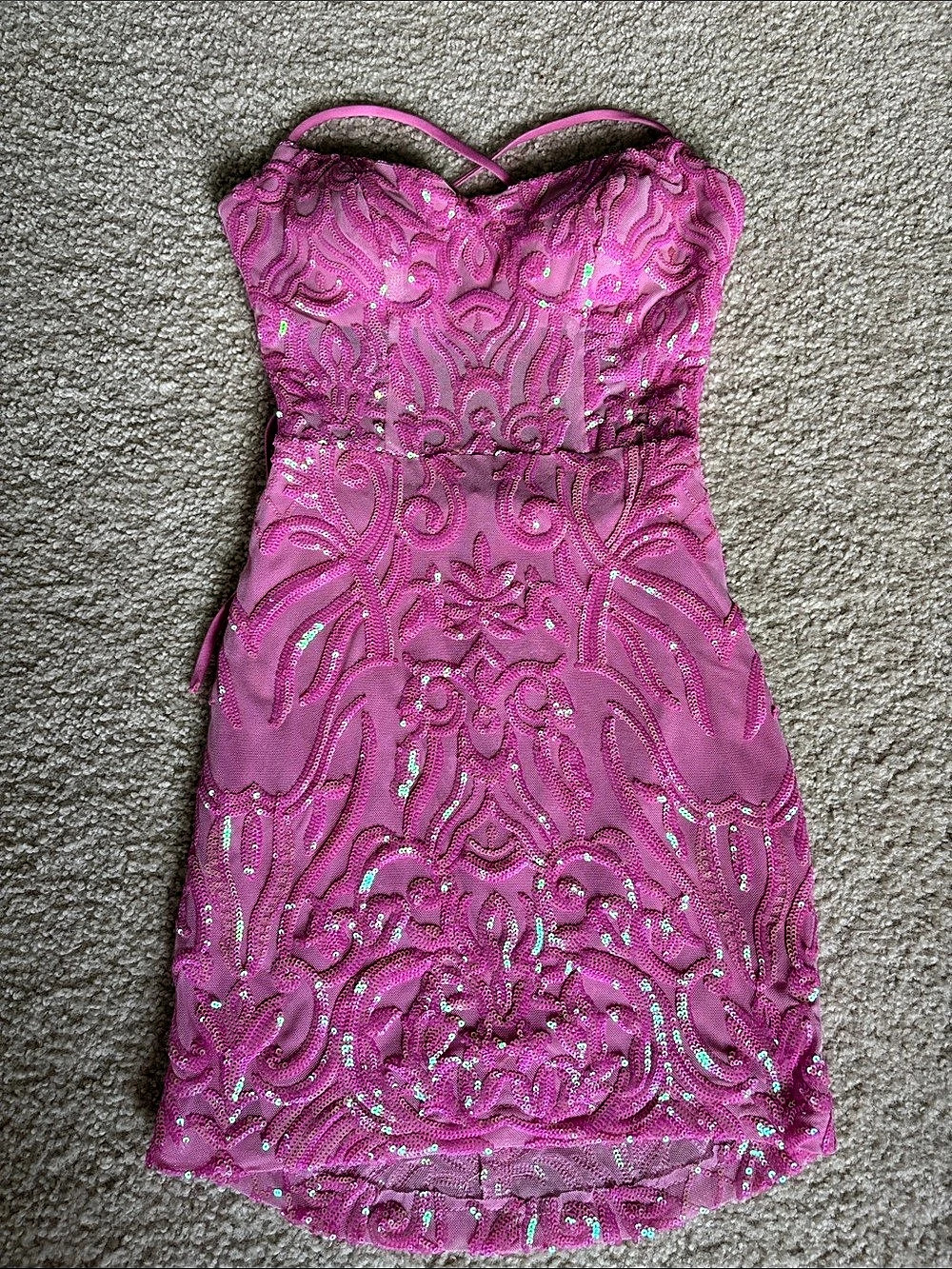 Windsor Pink Sequin Mini Dress